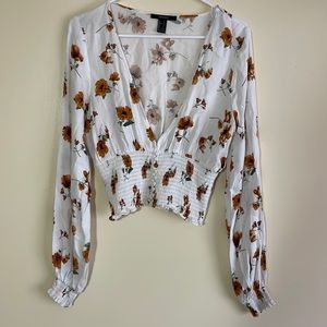 Floral Peasant Crop Top
